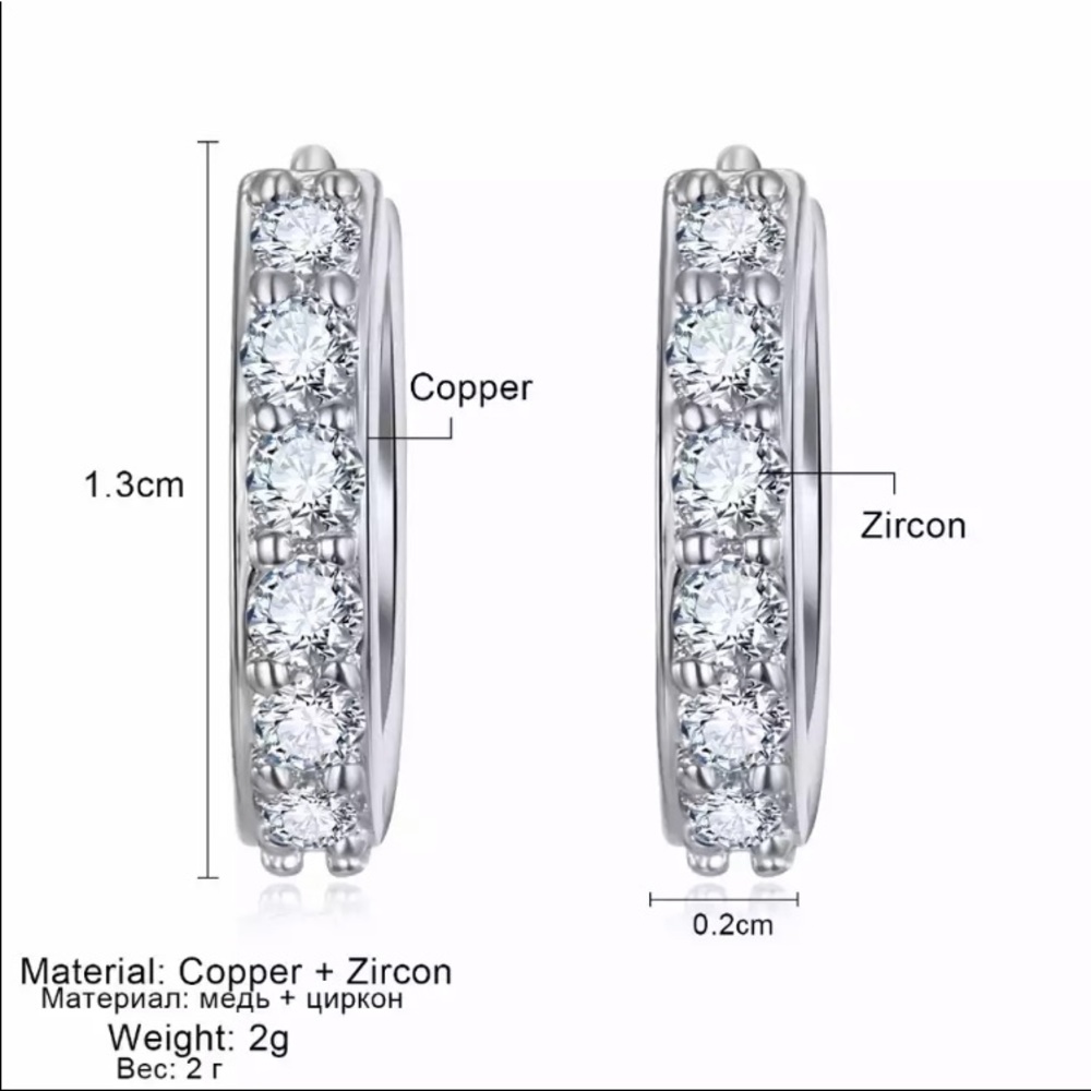 New Sterling Silver Loop Earrings - Picture 3 of 4